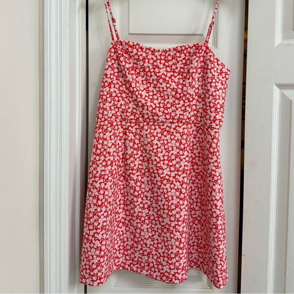 French Connection Red and White Floral Dress